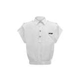 Streetwear-Metal-Button-Polo-Shirt-with-Structured-Shoulder-White