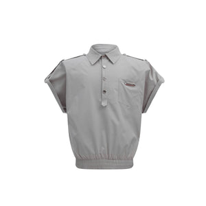 Streetwear-Metal-Button-Polo-Shirt-with-Structured-Shoulder-Yellow