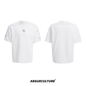 Streetwear-Rhinestone-Zip-Tee---Oversized-Round-Neck-T-Shirt-White-jacket