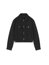 Streetwear-Short-Puffer-Jacket---Metallic-Buttons---Oversized-Pockets-Black