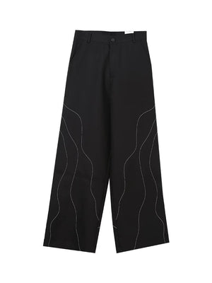 Streetwear-Split-Seam-Trousers---Loose-Fit-Straight-Leg-Pants-Black-Black