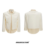 Streetwear-Striped-Shirt-with-Metal-Studs---Slim-Fit-Layered-Top-White-shirt