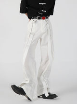 Streetwear-White-Pants---Metal-Zipper-Detail-Straight-Leg-Trousers-White