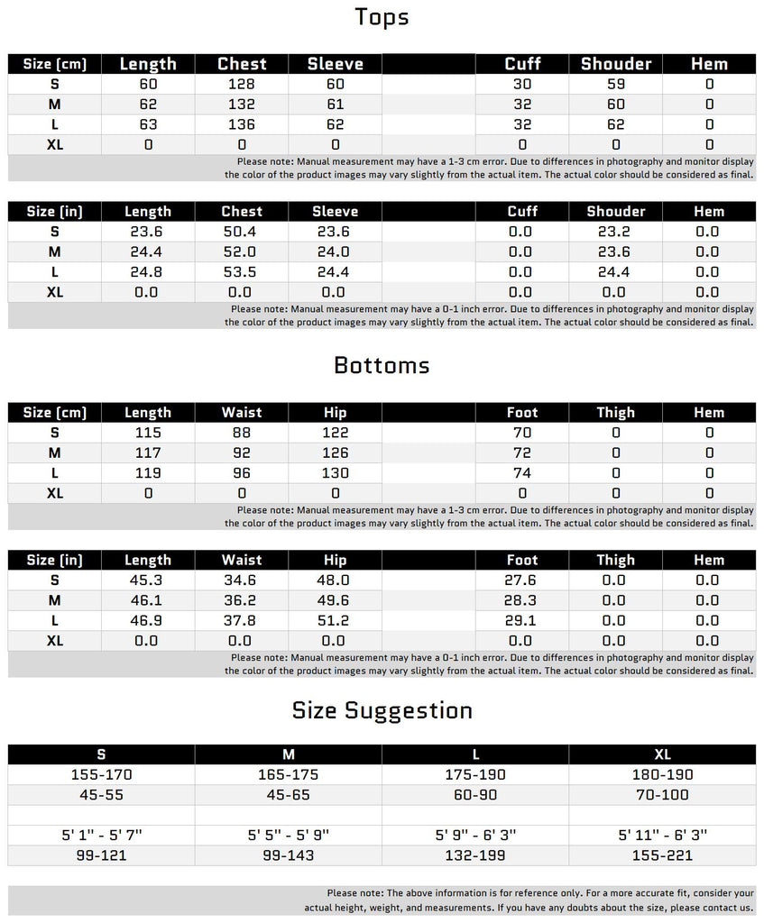 Size Chart for Vintage Distressed Denim Set with Fringe and Metal Details