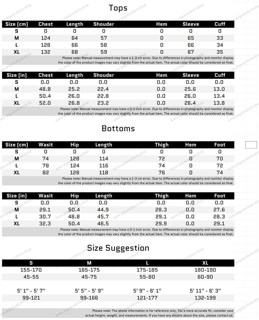 Size Chart for Deconstructed Blazer with Metal Buttons High-End Structured Suit Set