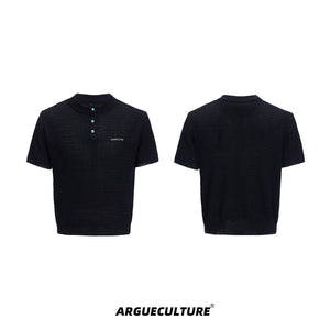 Summer-Lightweight-Crochet-Knit-Tee---Loose-Fit-Round-Neck-Black-T-shirt