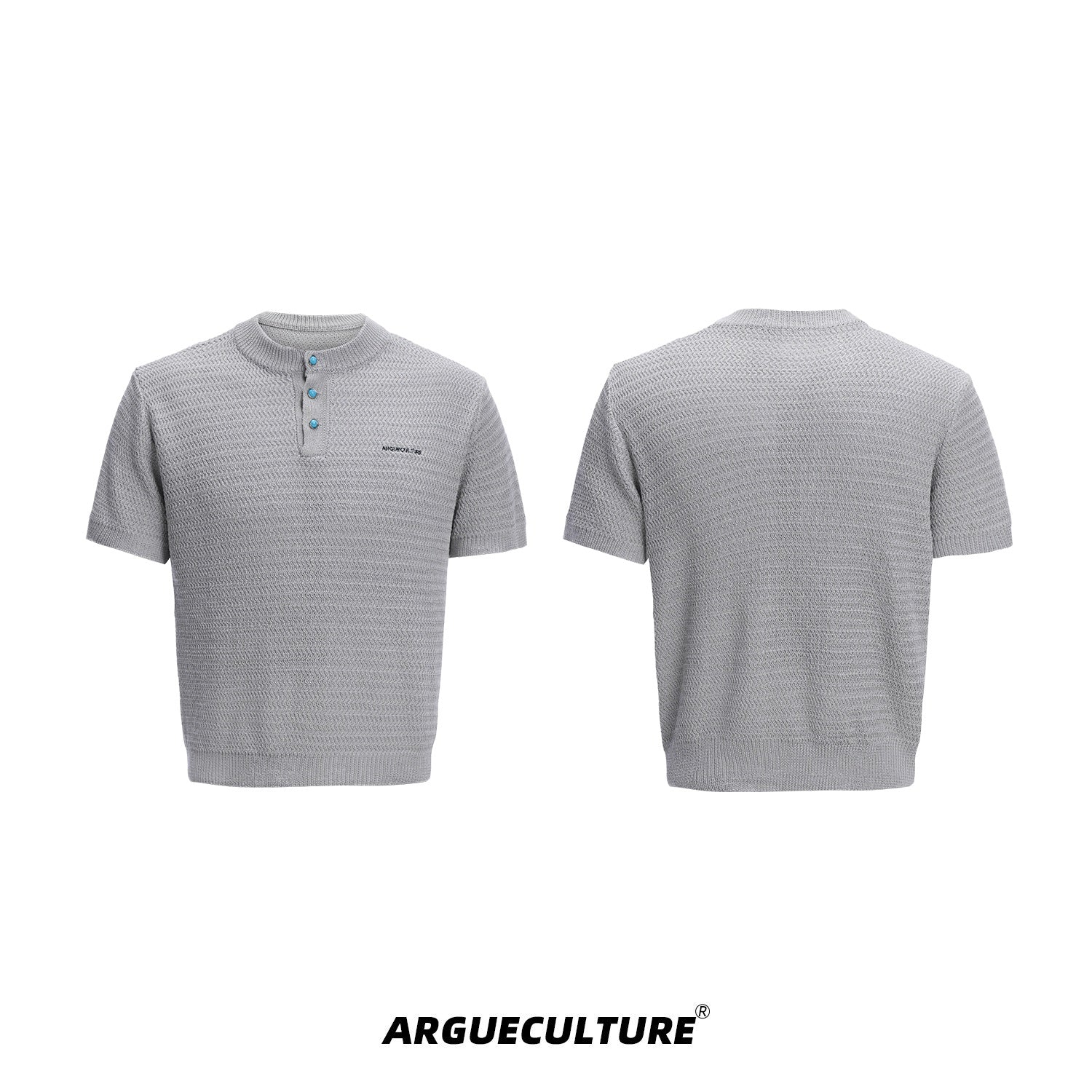 Summer-Lightweight-Crochet-Knit-Tee---Loose-Fit-Round-Neck-Gray-T-shirt