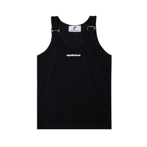 Summer-Muscle-Tank---Slim-Fit-Textured-Sleeveless-Tee-with-Metal-Straps-Black