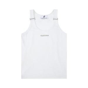 Summer-Muscle-Tank---Slim-Fit-Textured-Sleeveless-Tee-with-Metal-Straps-White