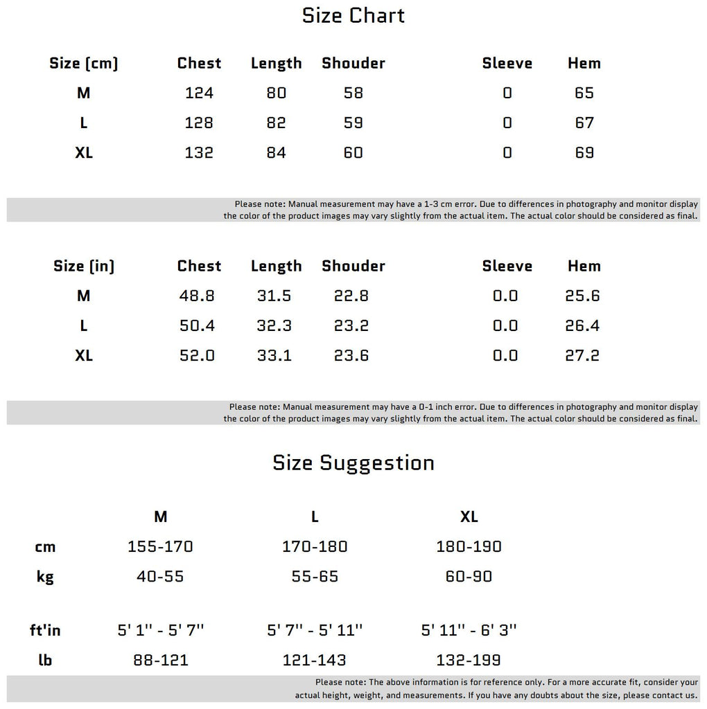 Size Chart for Deconstruct Metallic Long Sleeve Shirt with Removable Shoulder Pads