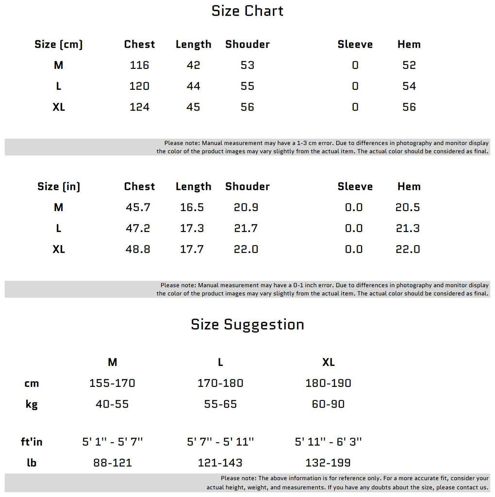 Size Chart for Vintage Washed Denim Jacket with Gradient and Shoulder Pads