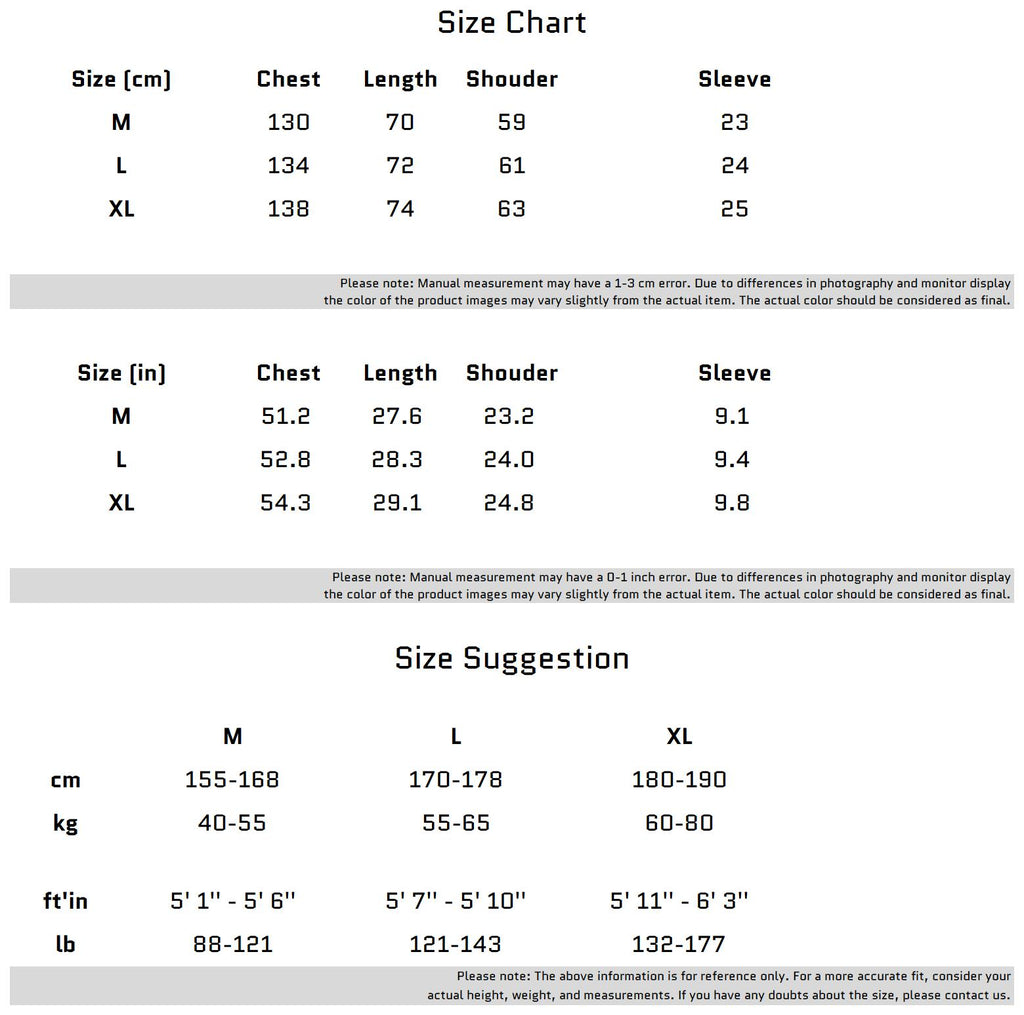 Size Chart for Metall-Ausschnitt T-Shirt aus weichem, atmungsaktivem Stoff