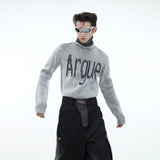 Textured-High-Neck-Slim-Knit-Sweater---Fall-Winter-Streetwear-White