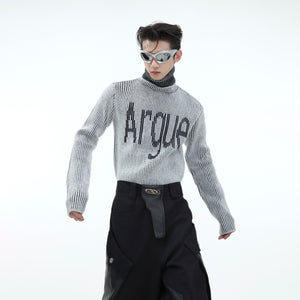 Textured-High-Neck-Slim-Knit-Sweater---Fall-Winter-Streetwear-White