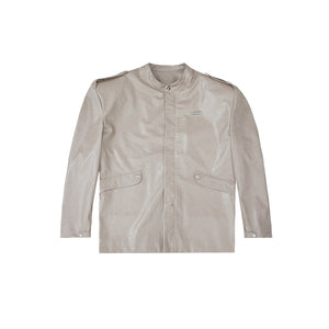 Textured-PU-Leather-Blazer---Slim-Fit-Shoulder-Pad-Mens-Jacket-Yellow
