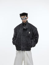 Textured-Wool-Cropped-Jacket---Streetwear-Oversized-Fit-Gray-(Contains Wool)