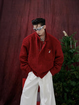 Textured-Wool-Cropped-Jacket---Streetwear-Oversized-Fit-Red-(Contains Wool)