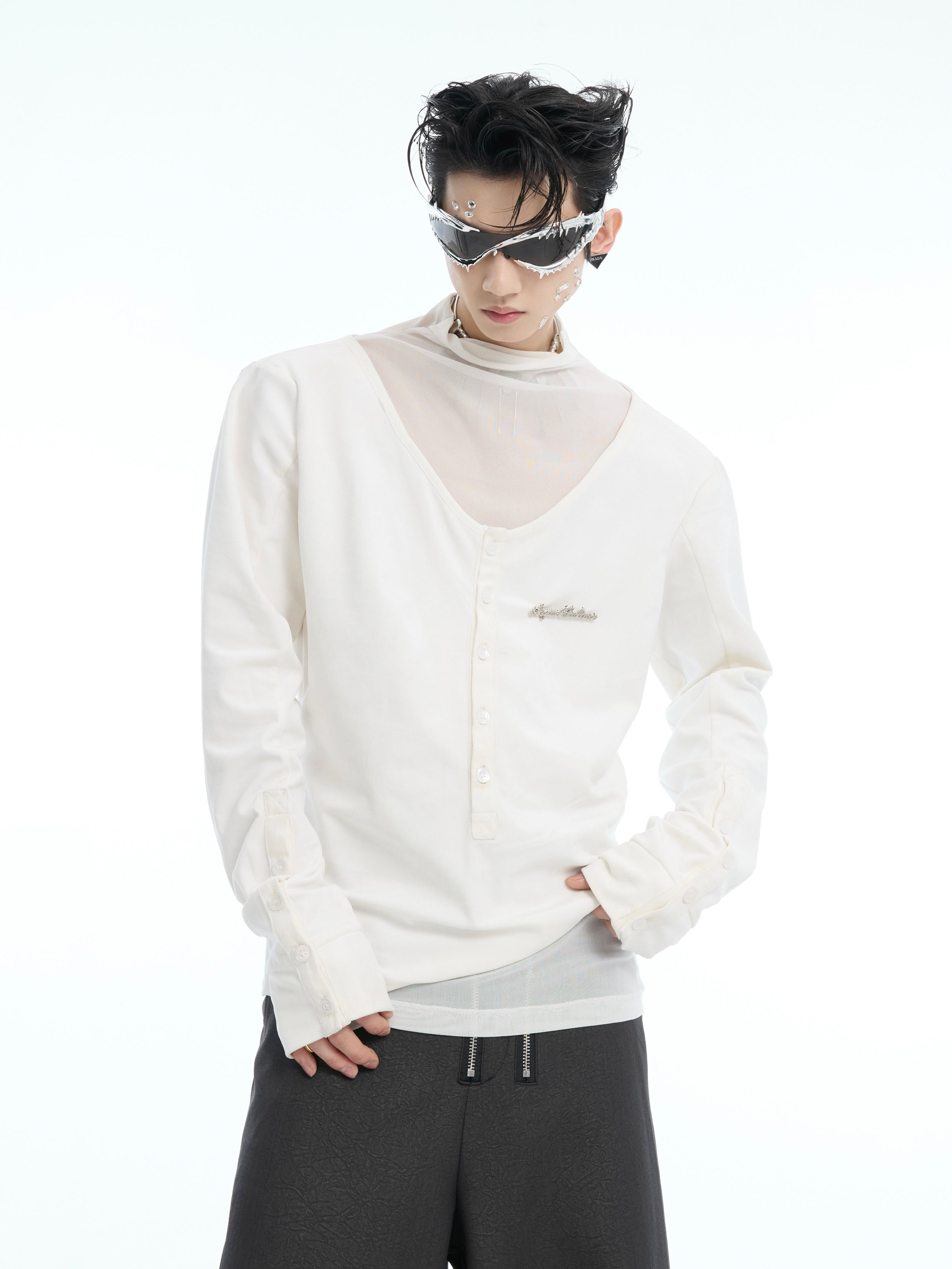 Unisex-Layered-Long-Sleeve-Tee---Button-Up-Streetwear-Top-White-Jacket