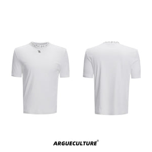 V-neck-Modal-Tee-with-Pearl-Diamond-Collar---Summer-Streetwear-White-T-shirt