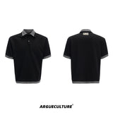 Vintage-Checkered-Polo-Tee-Summer-Streetwear-Short-Sleeve-Black-T-shirt