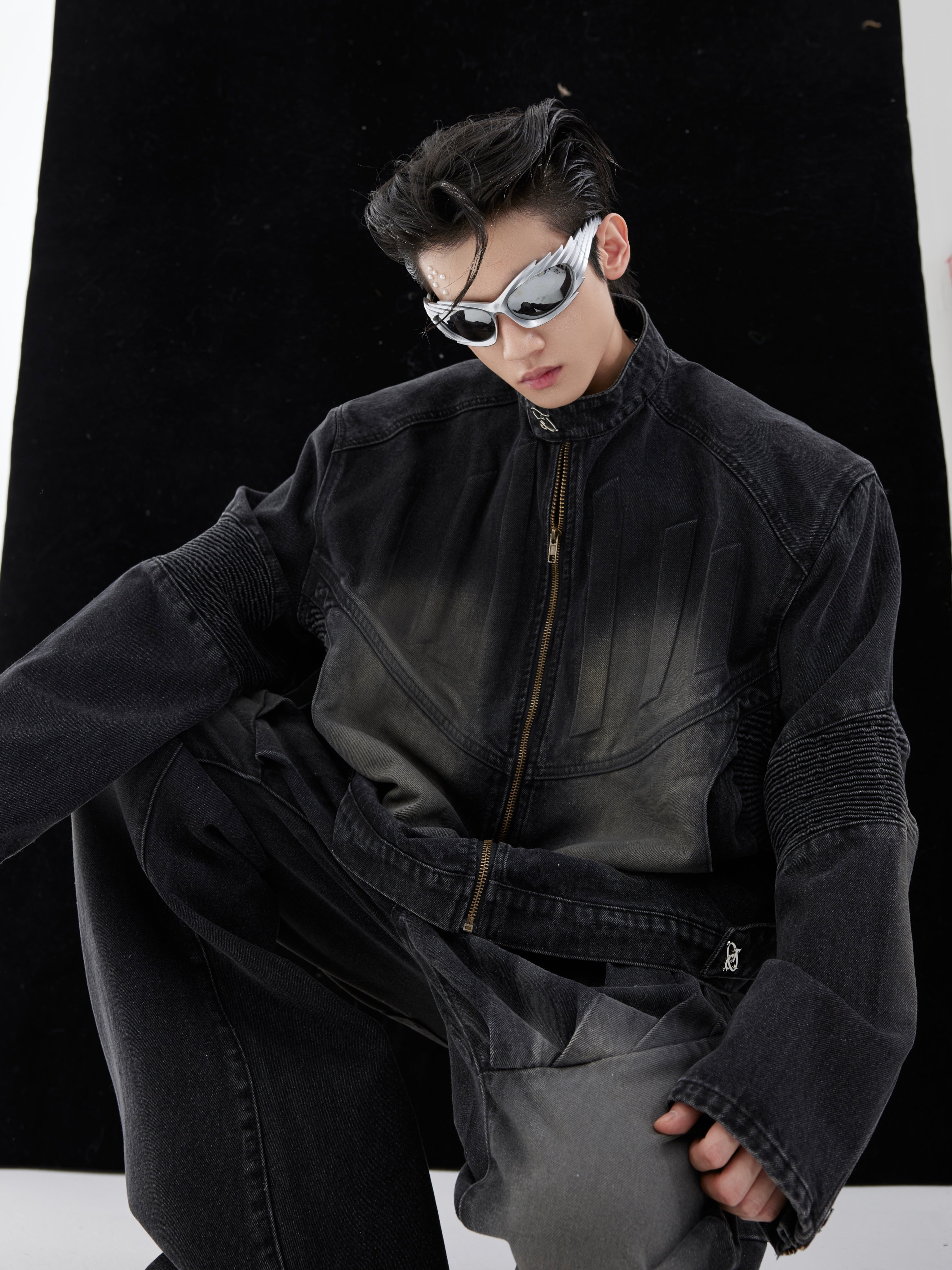 Vintage-Distressed-Denim-Jacket---3D-Embossed-Streetwear-Black-Top