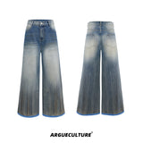 Vintage-Distressed-Denim-Jacket---Straight-Fit-Jeans-Men-Blue-Bottoms
