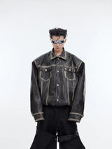 Vintage-Distressed-Leather-Jacket---Oversized-Cropped-Biker-Style-Black