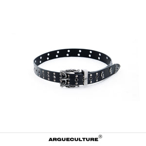 Vintage-Distressed-Metal-Logo-Punk-Belt---Heavyweight-Hip-Hop-Studded-Black