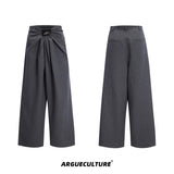 Vintage-French-Pleat-Wide-Leg-Pants---Relaxed-Drop-Crotch-Trousers-Gray-Bottoms