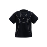 Vintage-Metal-Chain-Oversized-Streetwear-T-Shirt---Distressed-Shoulder-Pads-Black