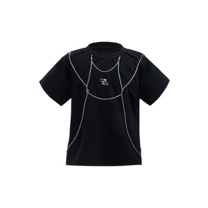 Vintage-Metal-Chain-Oversized-Streetwear-T-Shirt---Distressed-Shoulder-Pads-Black