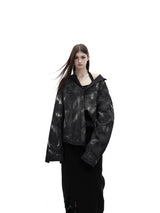 Vintage-Paint-Splatter-Oversized-Shirt---Distressed-Streetwear-Top-Black