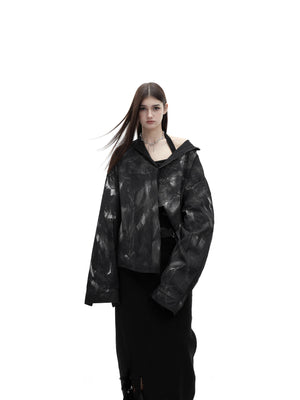 Vintage-Paint-Splatter-Oversized-Shirt---Distressed-Streetwear-Top-Black