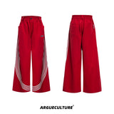 Vintage-Stripe-Collar-Jacket---Cropped-Streetwear-Set-Red-bottoms