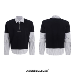 Vintage-Stripe-Shirt-Tee---Loose-Fit-Long-Sleeve-Top-Black