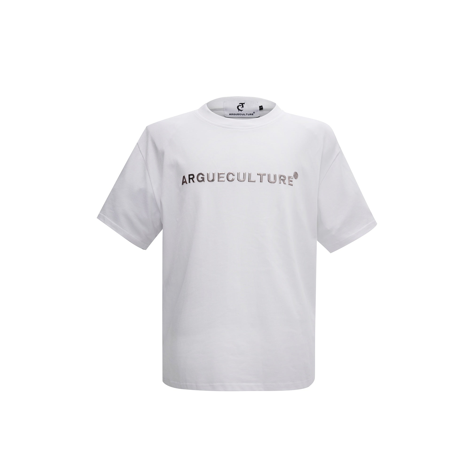 Vintage-Washed-Cotton-Tee---Drop-Shoulder-Metal-Logo-Design-White