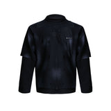 Vintage Washed Distressed Long-Sleeve Hoodie - Unisex Fall Streetwear