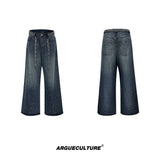 Vintage-Washed-Distressed-Star-Embroidered-Wide-Leg-Jeans-Blue