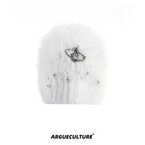 Winter-Knit-Beanie-with-Pearl-Accents---Fluffy-Thick-Streetwear-Cap-White-Woolen-Hat
