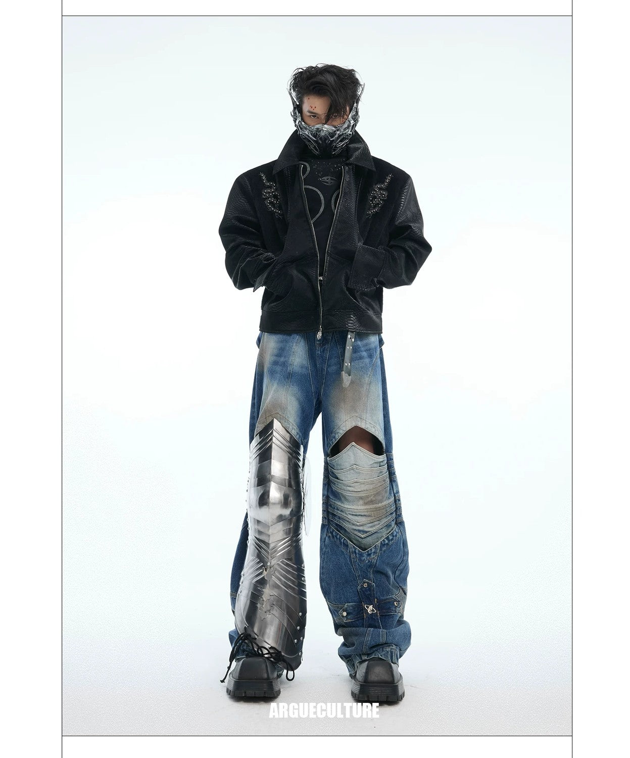 desc::armor-cross-hollow-deconstructed-baggy-jeans-detail-img-11