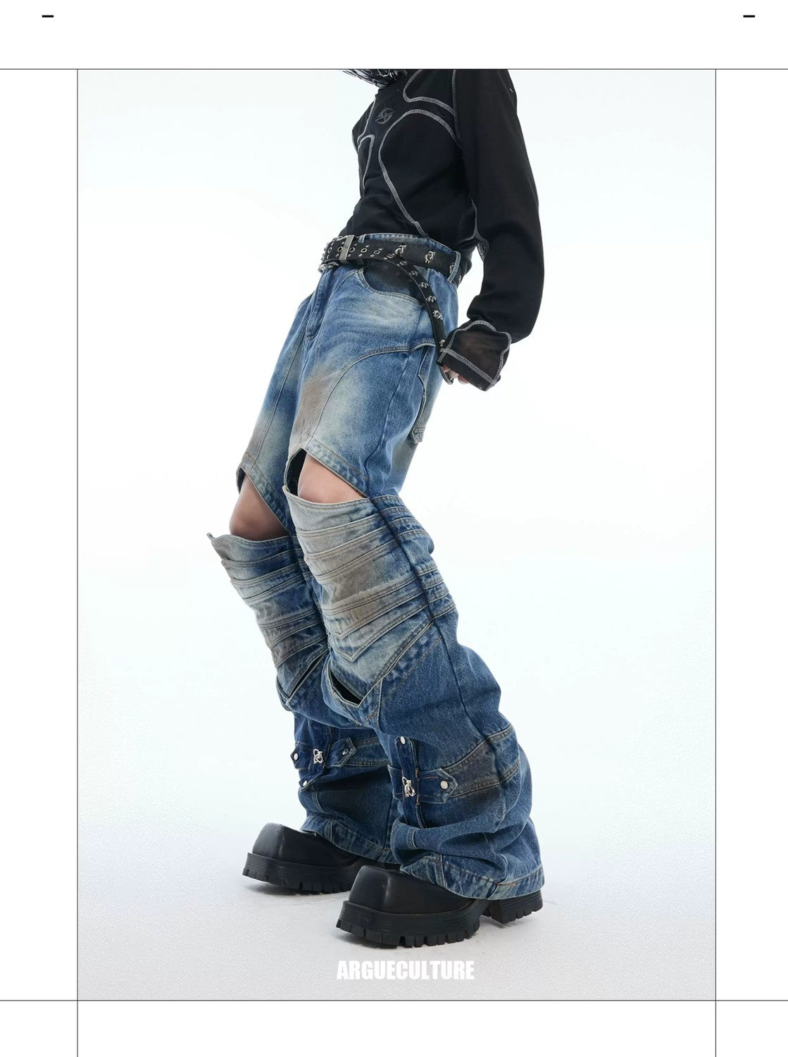 desc::armor-cross-hollow-deconstructed-baggy-jeans-detail-img-2