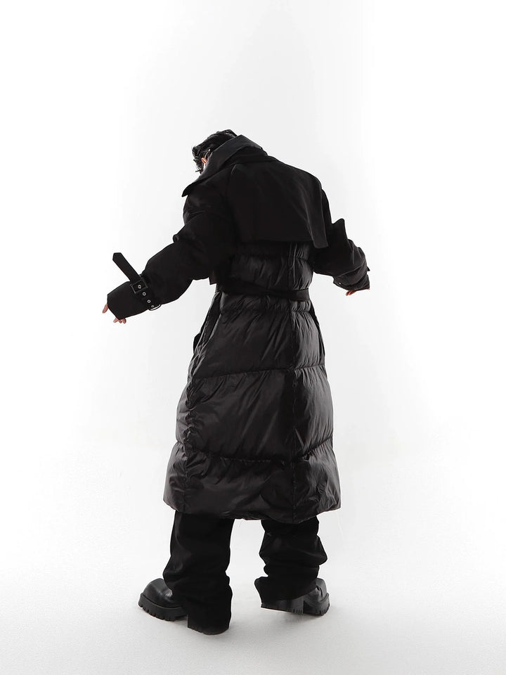 Avant - Garde Deconstructed Down Coat | Two - Piece Long Trench and Puffer Jacket - ArguE CulturE