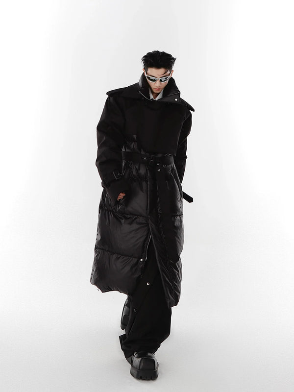 Avant - Garde Deconstructed Down Coat | Two - Piece Long Trench and Puffer Jacket - ArguE CulturE