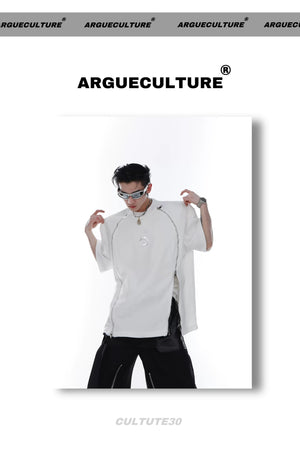 desc::avant-garde-double-zipper-shoulder-pad-tee-metal-print-detail-img-13