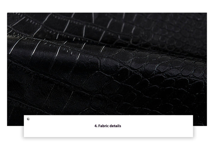 Glossy Crocodile Print PU Leather Jacket with Deconstructed Design - ArgueCulture