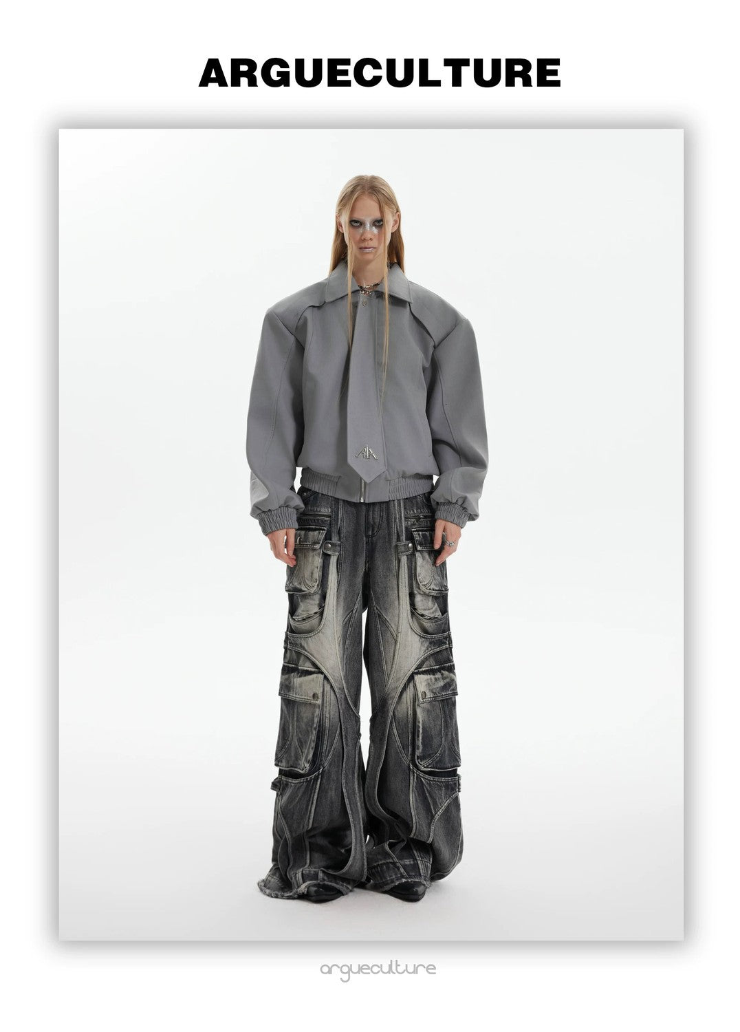 desc::baggy-distressed-cargo-jeans-with-raw-edge-straps-detail-img-7