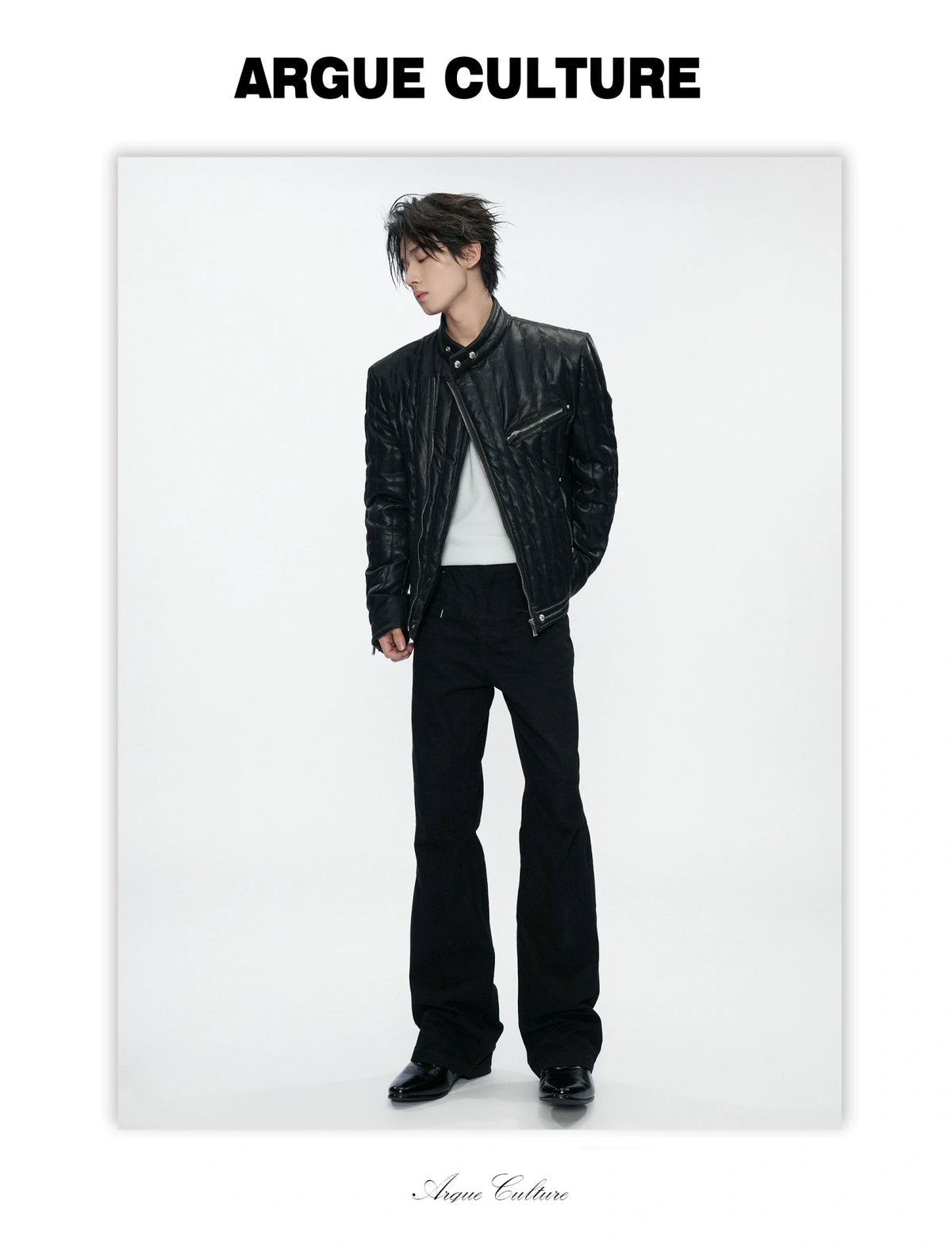 Black Multi-Pocket 3D Straight-Leg Twill Trousers - detail image 4