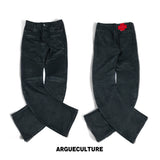 Black Waxed Multi-Zip Biker Jeans with Knee Panels - Waxed Black
