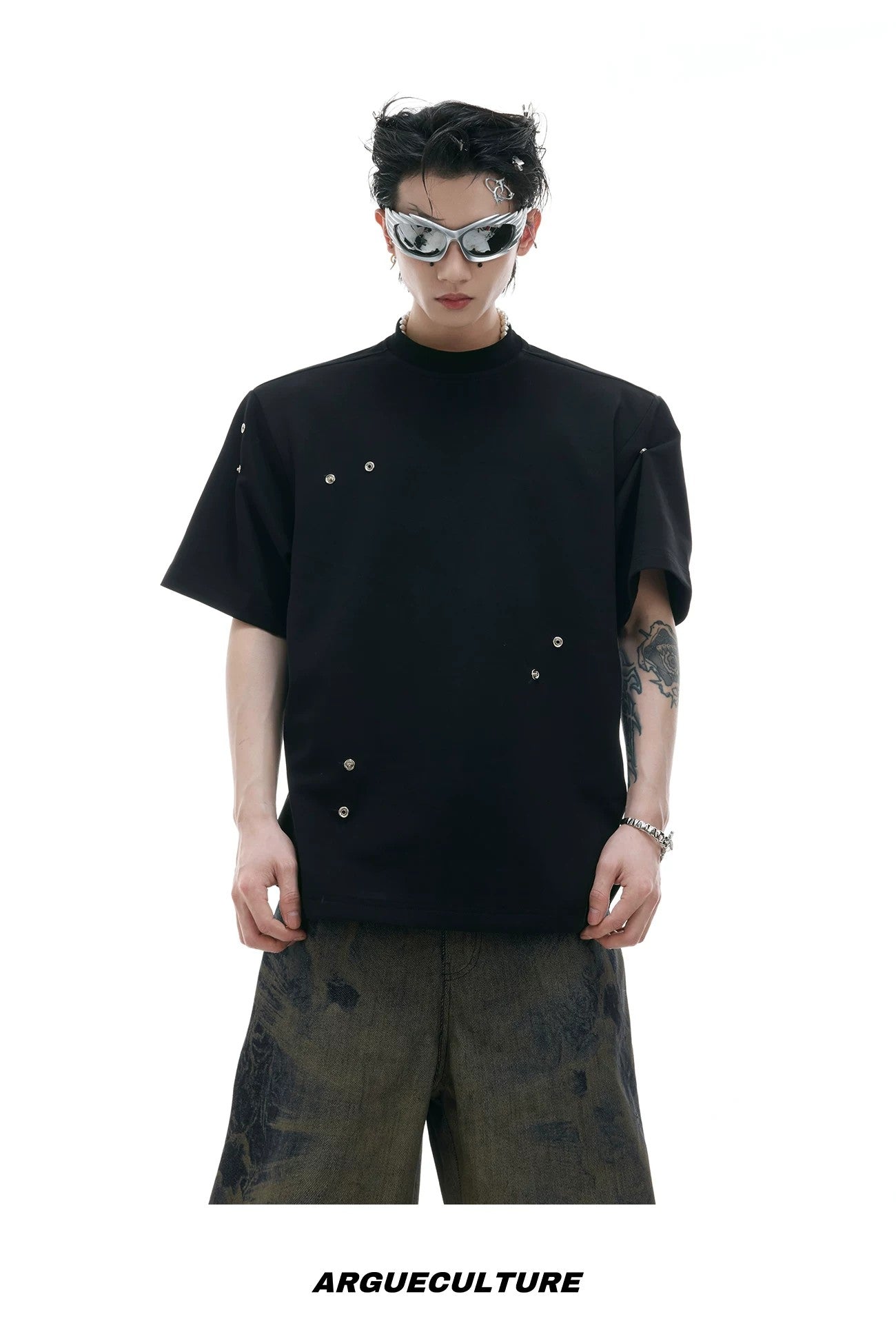 desc::boxy-deconstructed-pleated-tee-niche-streetwear-shirt-detail-img-20