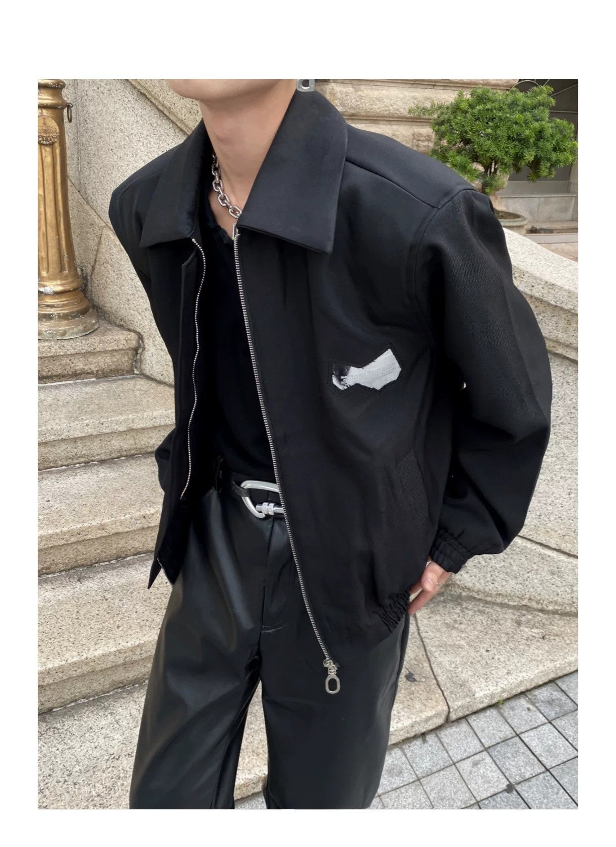 desc::boxy-padded-shoulder-cropped-jacket-unisex-streetwear-detail-img-12